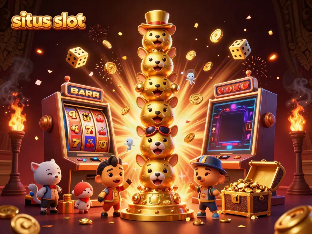 Spin the situs slot with vibrant characters and a dynamic jackpot explosion in full action.