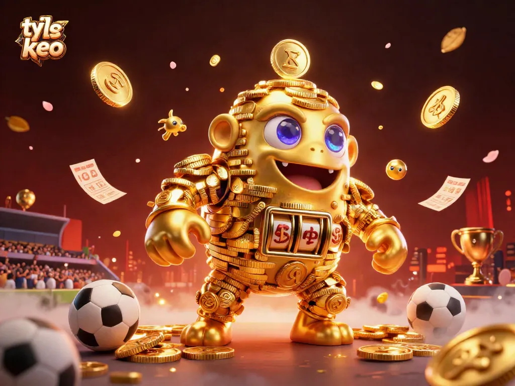Place bets and analyze ty le keo for winning strategies in vibrant sports betting illustration.