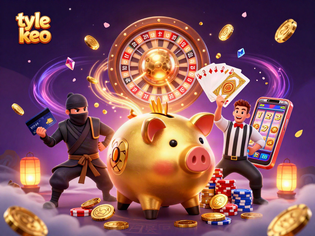 Experience thrilling ty le keo action in a vibrant 3D casino scene with vivid characters and dynamic elements.