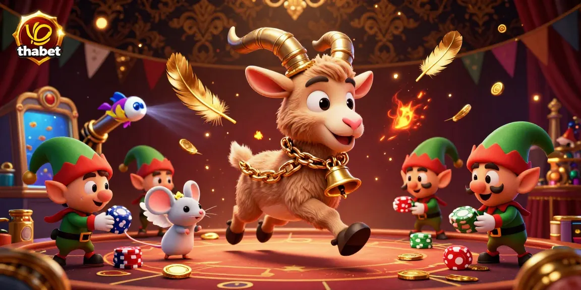 Experience thrilling moments at the thabet casino, where Krampus and mischievous characters bring excitement with poker chips.