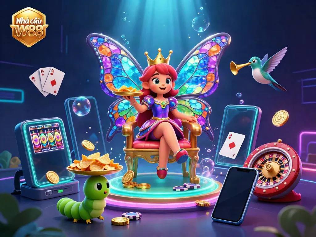 Experience thrilling gaming at Nhà cái thể thao W88 with vibrant casino elements and dynamic visuals.