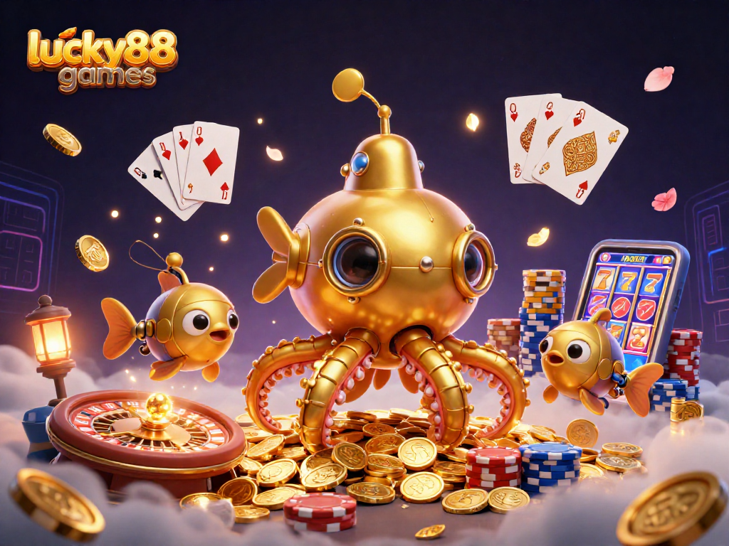 Experience thrilling gameplay with lucky88games in a vibrant casino scene full of dynamic action.