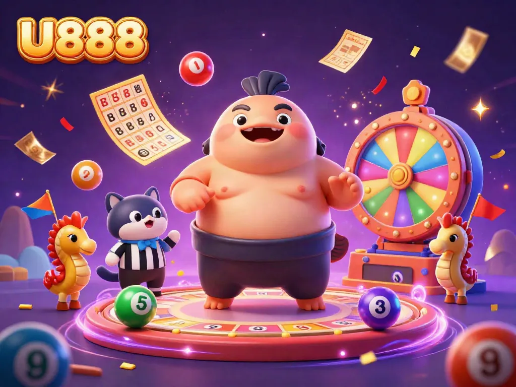 Experience the excitement of U888's underwater casino with animated characters and dynamic game elements.