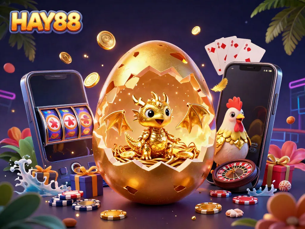 Engage with HAY88's thrilling gaming world as a golden dragon reveals treasures.