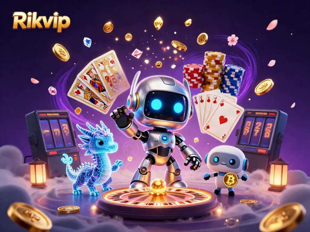 Engage in thrilling gameplay on Rikvip with vibrant casino elements in a digital universe.