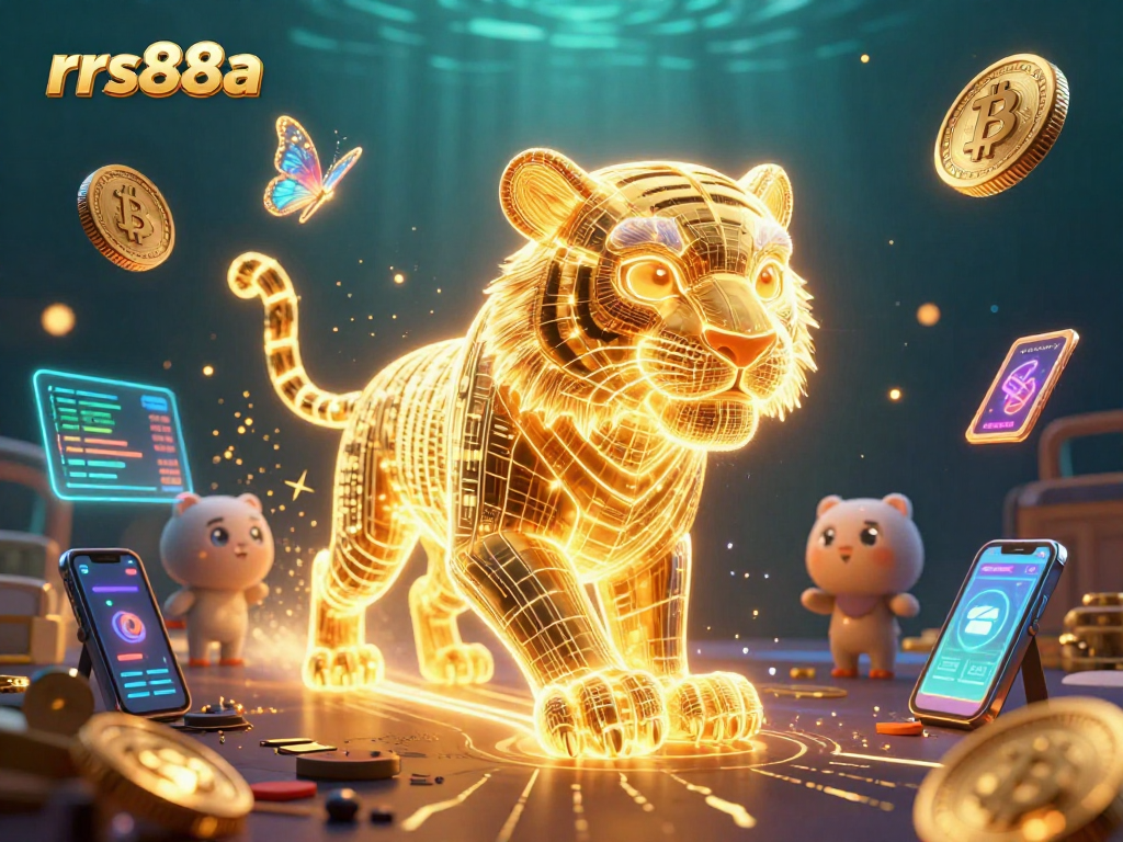 Join the thrilling world of rrs88a with vibrant 3D casino art showcasing crypto elements.