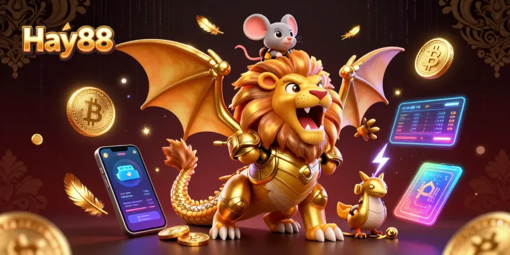 Hay88 engages players with an exciting 3D chimeric scene filled with crypto elements.